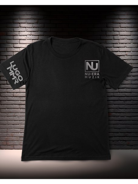 Black T-Shirt w/ Silver Logo